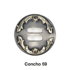 Handmade conchos. 1 string of 6 conchos – Hornytoad Saddlery