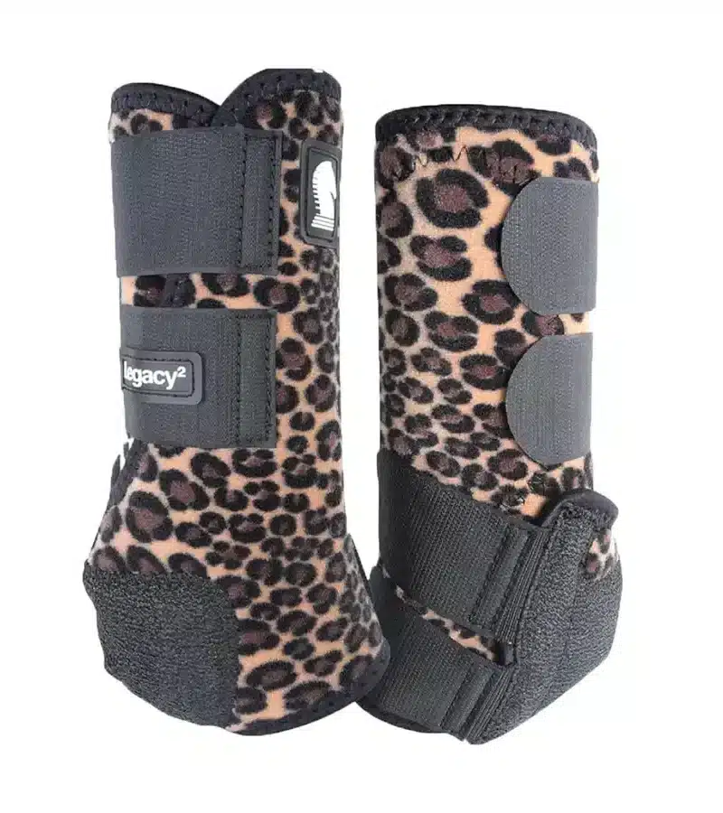 Classic Equine Legacy2 Hind Protective Boots- Cheetah