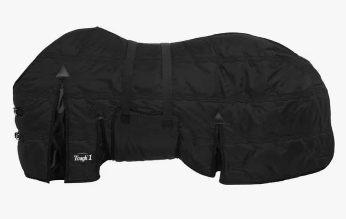 600D Stable Blanket with Belly Wrap 250G PolyFill Black